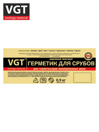 Герметик акриловый для срубов венге   0,9кг  ВГТ