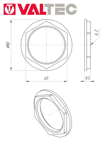 Контргайка  2" ник  VALTEC