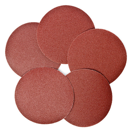 Круг абразивный под липучку 125мм, №   80  REDVERG (упак.5шт.) без отв.