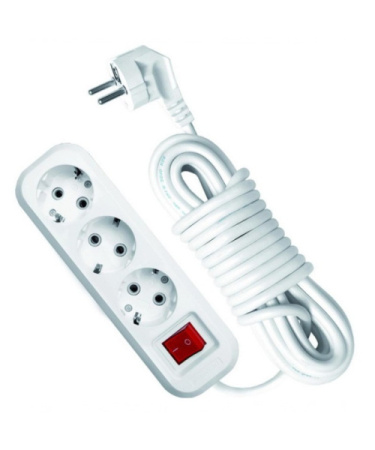 Удлинитель 3 местный  3 метра с выкл  16А, с/з (ПВС 3х1)  1-2.SALE