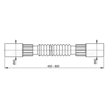 Гофра для сифона 40х40  ALCAPLAST