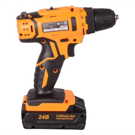 Шуруповерт акк. ВИХРЬ ДА-24Л-2К (напр.24В,2-Li акк,макс.крут.момент 40Нм,емкость акк.2.0Ач)  