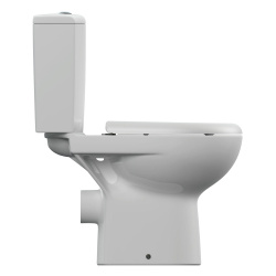 Унитаз белый NATURE компакт, сиденье дюропласт, микролифт, безободковый 660х375х785  CERSANIT