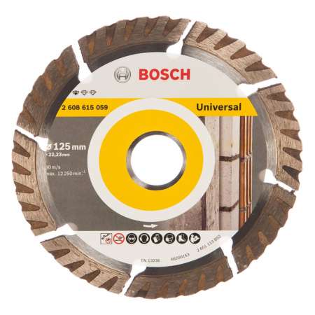 Круг отрезной алмазный 125мм сегм. турбо BOSCH