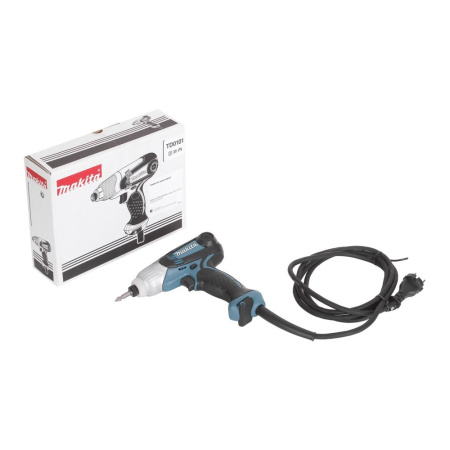 Шуруповерт сетев.ударный MAKITA  TD0101  (230Вт,макс диам шурупа 6мм,0-3600об/мин,100Нм,1.0кг)