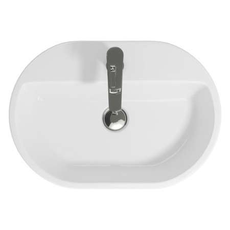 Умывальник мебельный белый CASPIA 60 OVAL 600х150х420  CERSANIT