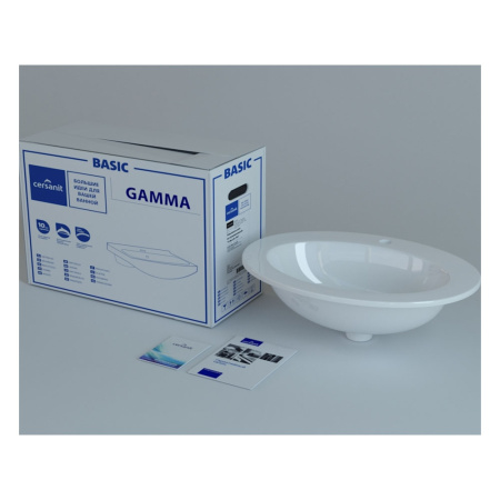 Умывальник мебельный белый GAMMA 63 630х200х480  CERSANIT