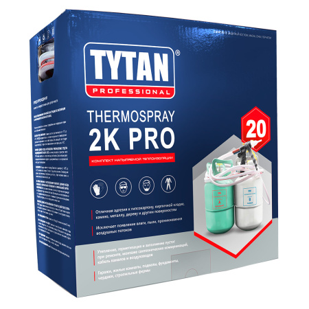Теплоизоляция полиуретан напыляемая двухкомпонентная  TYTAN Professional Thermospray 2К PRO