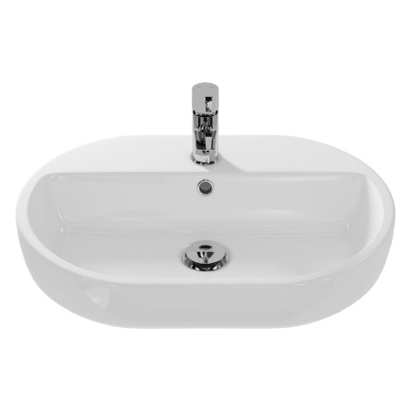 Умывальник мебельный белый CASPIA 60 OVAL 600х150х420  CERSANIT