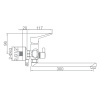 Смеситель ванн.-душ. 25 карт.  LEDEME L-30