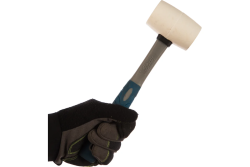 Киянка резиновая 340г стеклопластиковая ручка, белая  РемоКолор