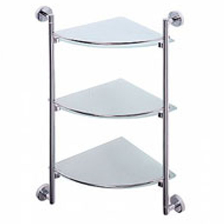 Полка стеклянная угловая 3 уровневая  LEDEME