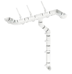 Колено трубы D 80мм/45*  DOCKE STANDARD белый