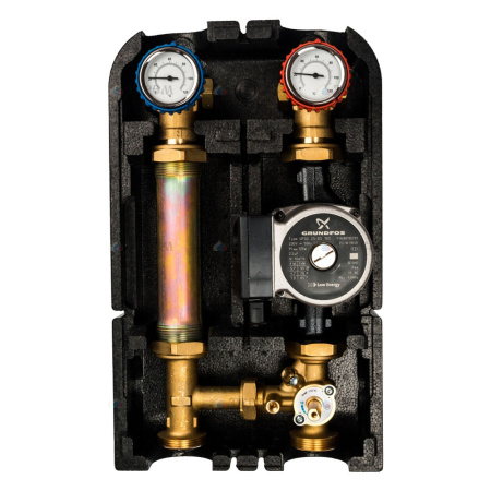 Насосная группа  1" с 3-х ходовым клапаном, с насосом, подача справа  STOUT