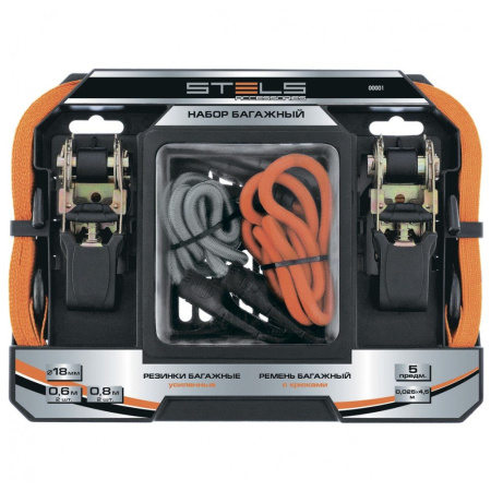 Набор стяжек и резинок для фиксации грузов  STELS