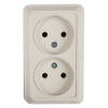 Розетка 2-ая о/п б/з UNIVersal Олимп белый