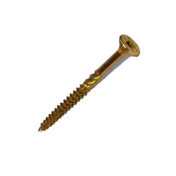 Саморез желтый цинк 6,0х 180 конструкционный TORX потай (Пакет 10шт)