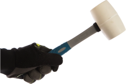 Киянка резиновая 450г стеклопластиковая ручка, белая  РемоКолор