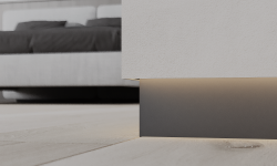 Скрытый плинтус / Теневой профиль Ликорн С-02.2.3 чёрный