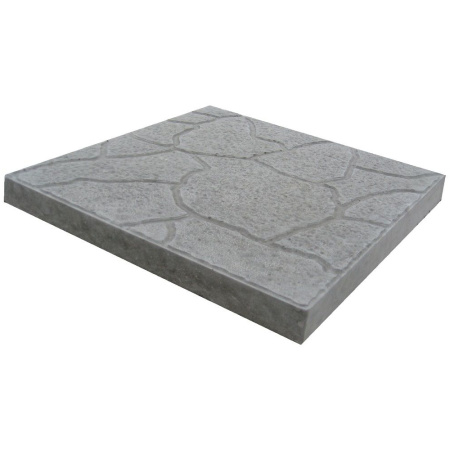 Плитка тротуарная "Камни" 500х500х60 мм серая