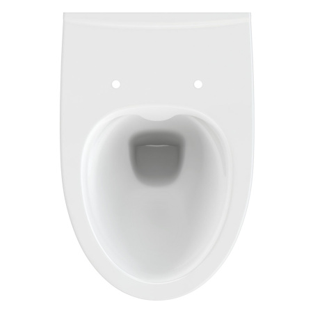 Унитаз подвесной белый PARVA безободковый, сиденье дюропласт, микролифт 345х365х510  CERSANIT