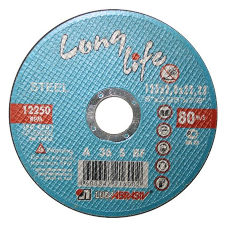 Круг отрезной 125 х 1,0 х 22 по металлу  LUGA Long Life
