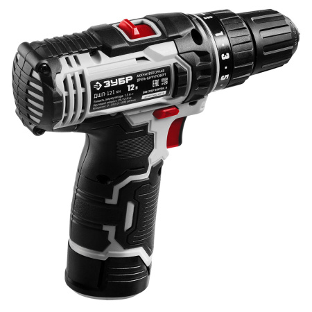 Шуруповерт акк ЗУБР ДШЛ-121-Li (12В,2акк,1,3Ач,25Нм,1.0кг)